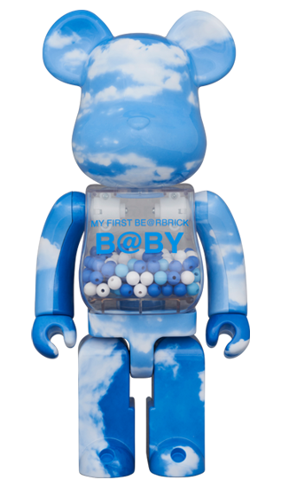 My First BE@RBRICK B@by BLUE SKY Version (100%+400%)