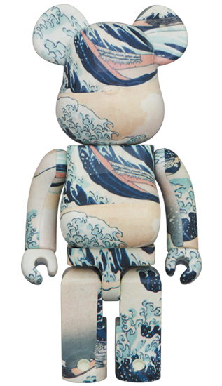 BE@RBRICK Katsushika Hokusai "La Grande Vague de Kanagawa" (Kanagawa Oki Namura) (100%+400%)