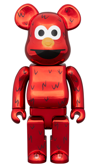 BE@RBRICK ELMO Version Chrome [Rue Sésame] (100 %+400 %)