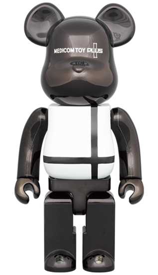 BE@RBRICK Medicom Toy Plus Version Chrome Noir (100%+400%)