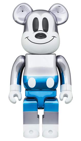 BE@RBRICK fragmentdesign Mickey Mouse Blue Version (100%+400%)