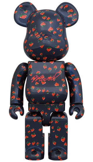 BE@RBRICK Muveil Strawberry Pattern (100%+400%)