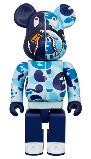 BE@RBRICK Baby Milo® Camo Shark Blue (100%+400%)