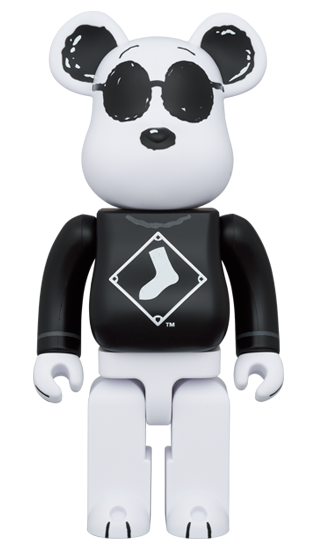 BE@RBRICK MLB × PEANUTS "Snoopy" [White Sox] (100 %+400 %)