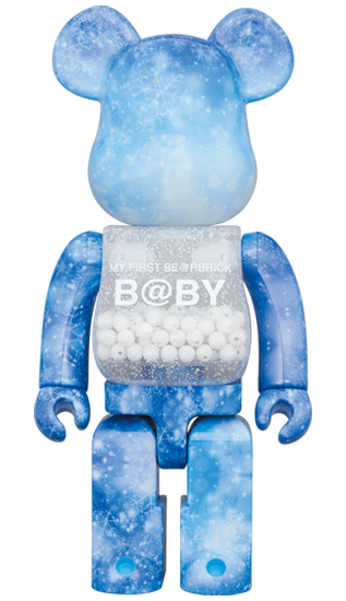 My First BE@RBRICK B@by Crystal of Snow Version (100%+400%)