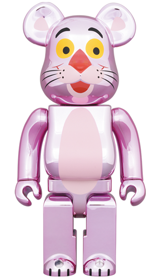 BE@RBRICK Panthère Rose Version Chrome (100%+400%)