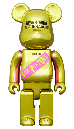 BE@RBRICK Sex Pistols "Never Mind the Bollocks" Chrome Version (100%+400%)