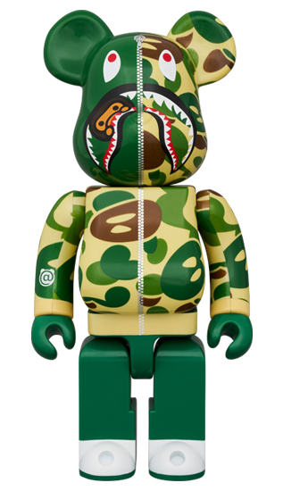 BE@RBRICK Baby Milo® Camo Shark Green (100%+400%)