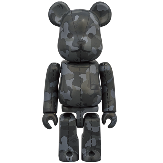 BE@RBRICK BAPE Camo 28e anniversaire #1 Noir/Olive (100%)