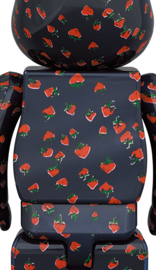 BE@RBRICK Muveil Strawberry Pattern (100%+400%)