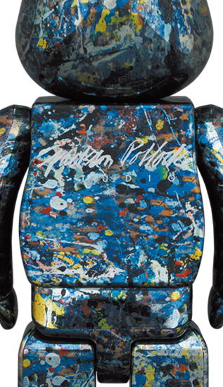 BE@RBRICK Jackson Pollock Studio Version Chrome (100 %+400 %)