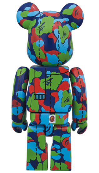 BE@RBRICK BAPE Camo 28th Anniversary #1 Vert/Rouge/Bleu (100%)