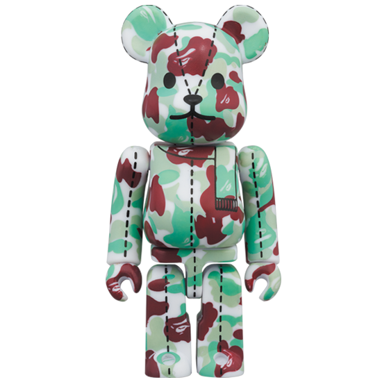 BE@RBRICK BAPE Camo 28e anniversaire #1 Rouge/Vert (100%)