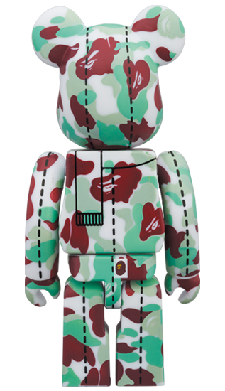 BE@RBRICK BAPE Camo 28e anniversaire #1 Rouge/Vert (100%)