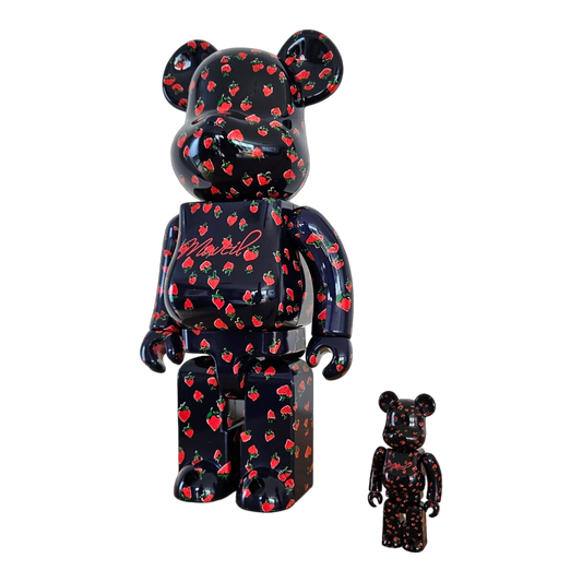 BE@RBRICK Muveil Strawberry Pattern (100%+400%)