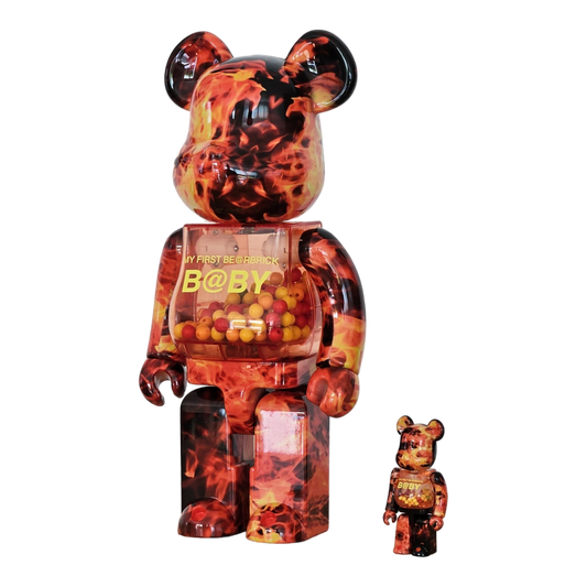 My First BE@RBRICK B@by FLAME Version (100%+400%)