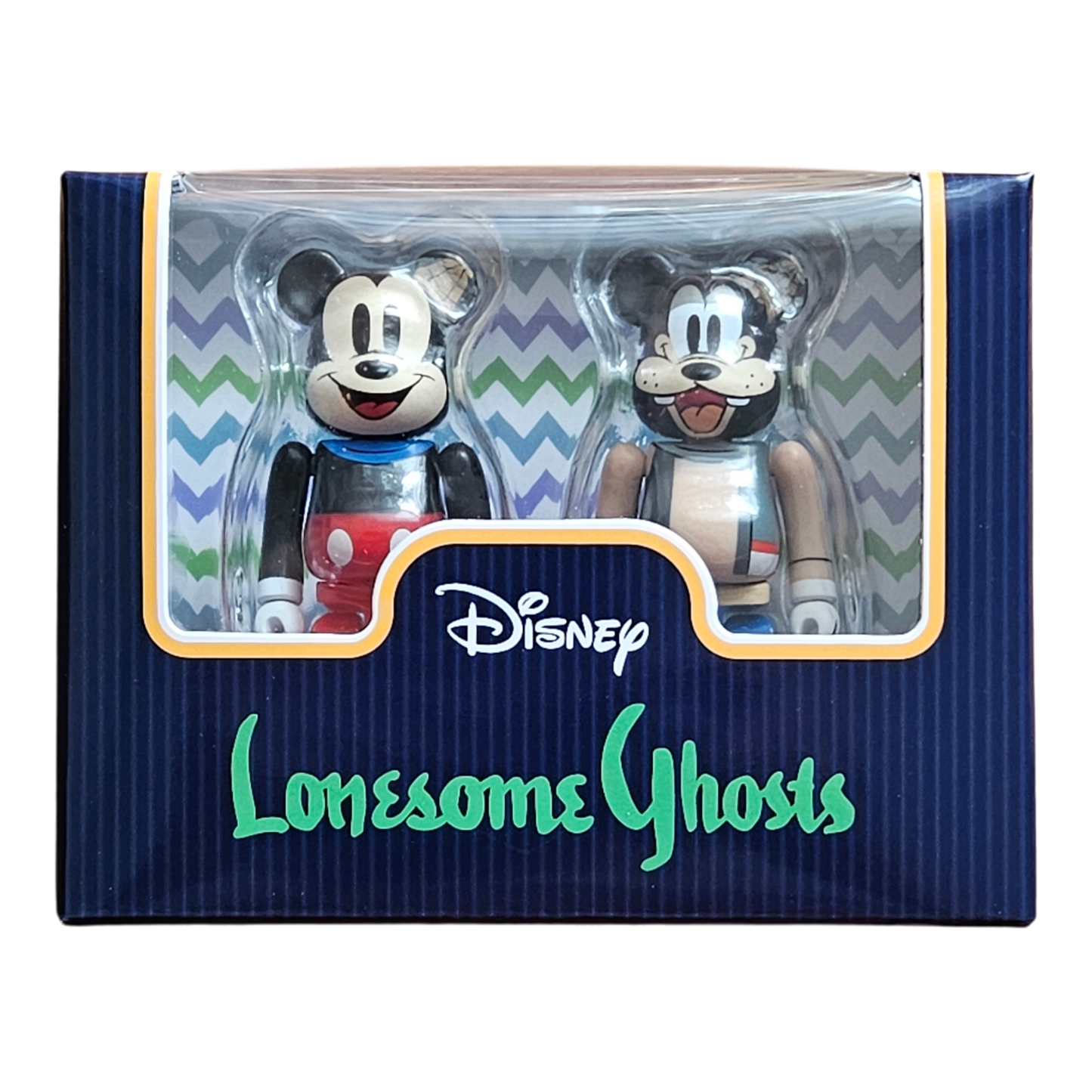 BE@RBRICK Mickey Mouse &amp; Dingo (Version Lonesome Ghosts) Lot de 2 (100%)