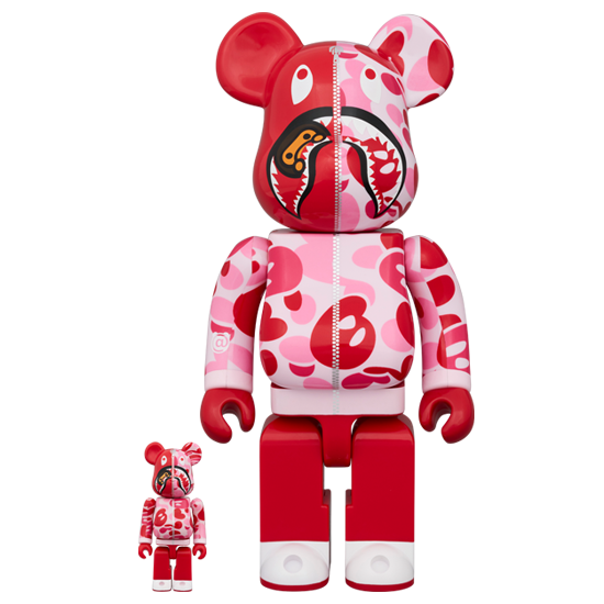 BE@RBRICK Baby Milo® Camo Shark Pink (100%+400%)