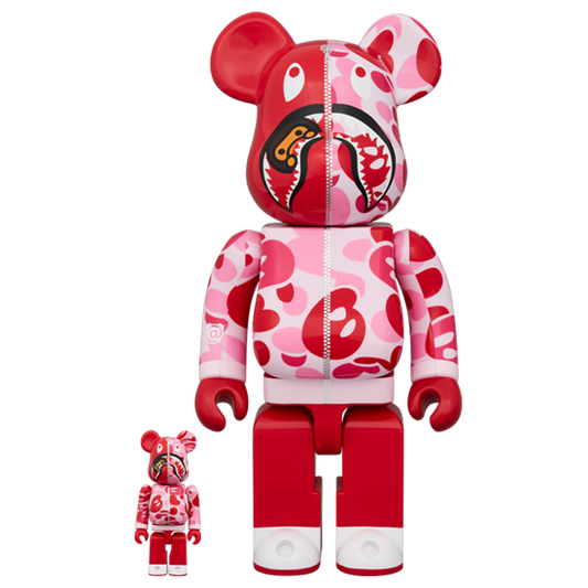 BE@RBRICK Baby Milo® Camo Requin Rose (100%+400%)