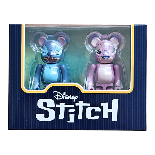 BE@RBRICK Stitch &amp; Angel lot de 2 (100%)