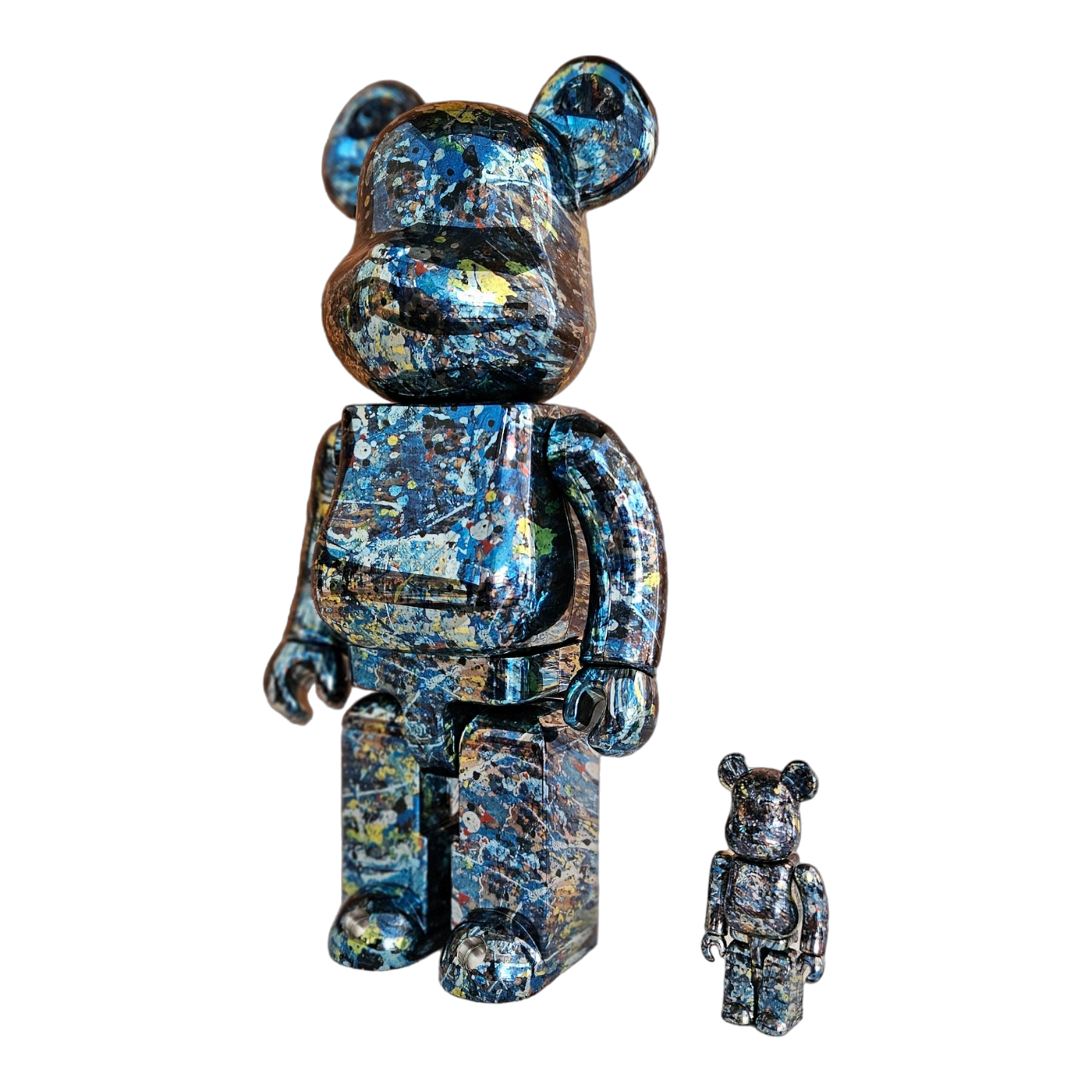 BE@RBRICK Jackson Pollock Studio Chrome Version (100%+400%)