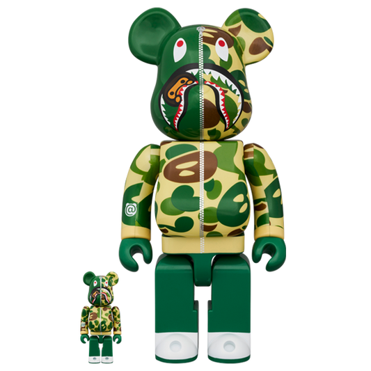 BE@RBRICK Baby Milo® Camo Shark Green (100%+400%)