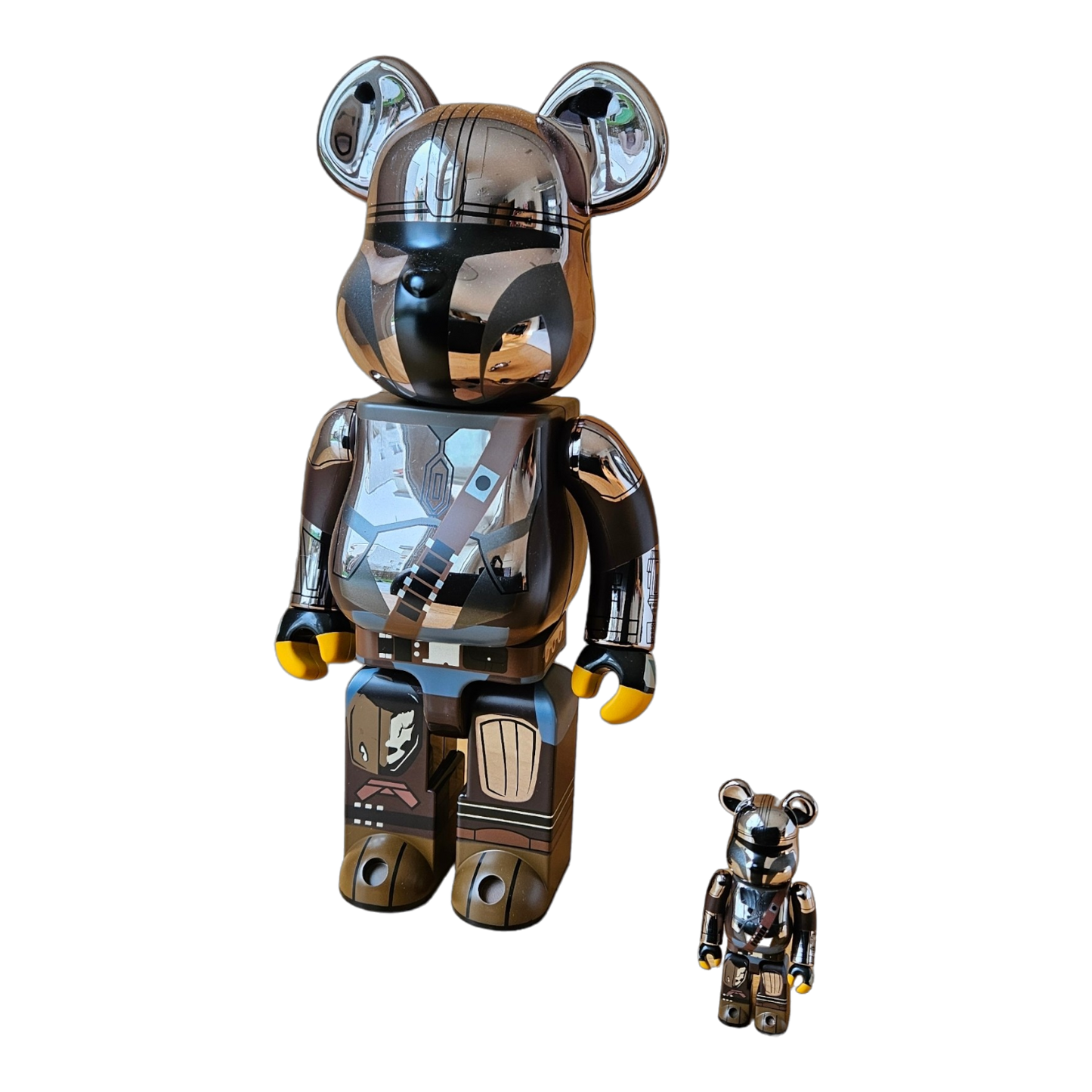 BE@RBRICK La version Mandalorian Chrome (100%+400%)