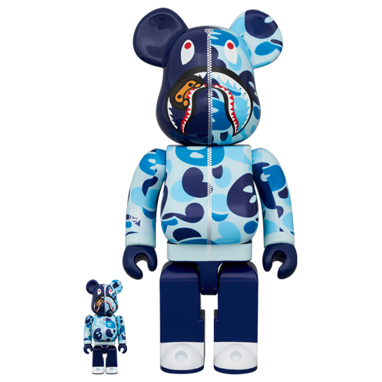 BE@RBRICK Baby Milo® Camo Shark Blue (100%+400%)