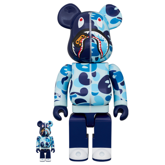 BE@RBRICK Baby Milo® Camo Requin Bleu (100%+400%)