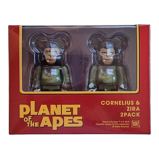 BE@RBRICK Cornelius & Zira [Planet of the Apes] (100%)