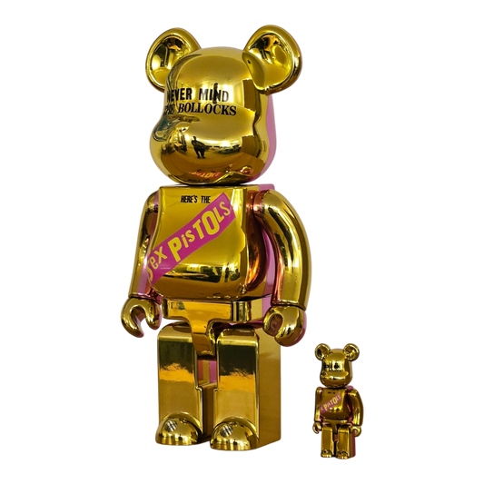 Bearbrick Sex Pistols "Never Mind the Bollocks" Chrome Version (100%+400%)