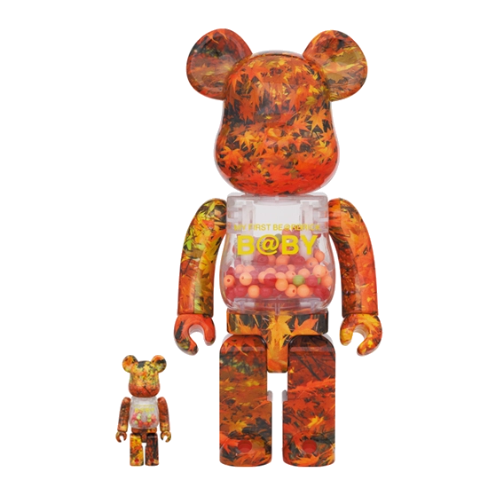 My First Bearbrick Baby Autumn Leaves Version 100%+400% Herstellerbild 1