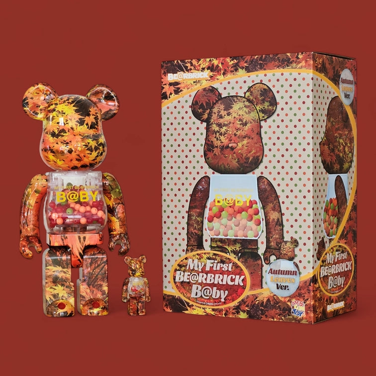 My First Bearbrick Baby Autumn Leaves Version 100%+400% mit Verpackung