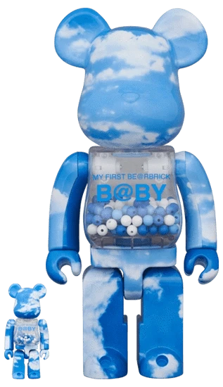 My First Bearbrick Baby Blue Sky Version 100%+400% Herstellerbild 1