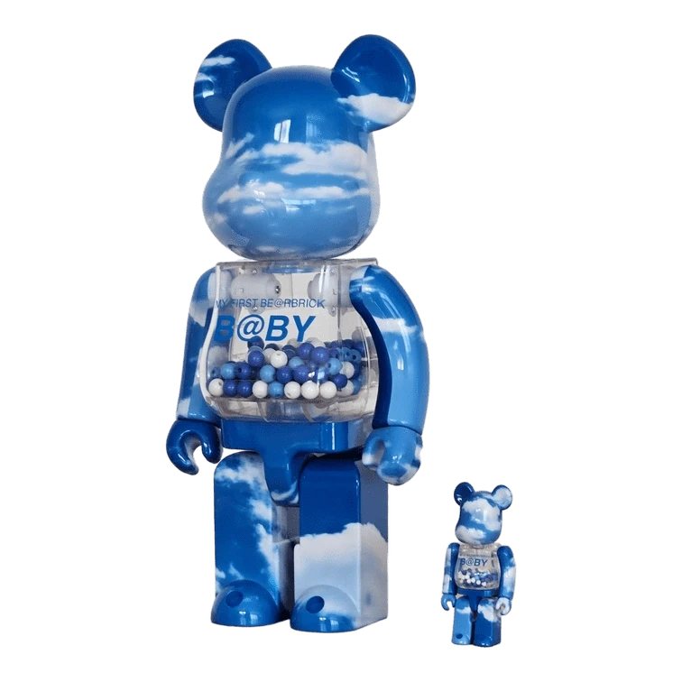 My First Bearbrick Baby Blue Sky Version 100%+400% schräg