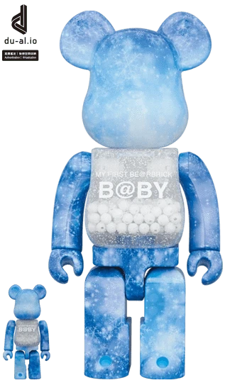 My First Bearbrick Baby Crystal of Snow Version 100%+400% Herstellerbild 1