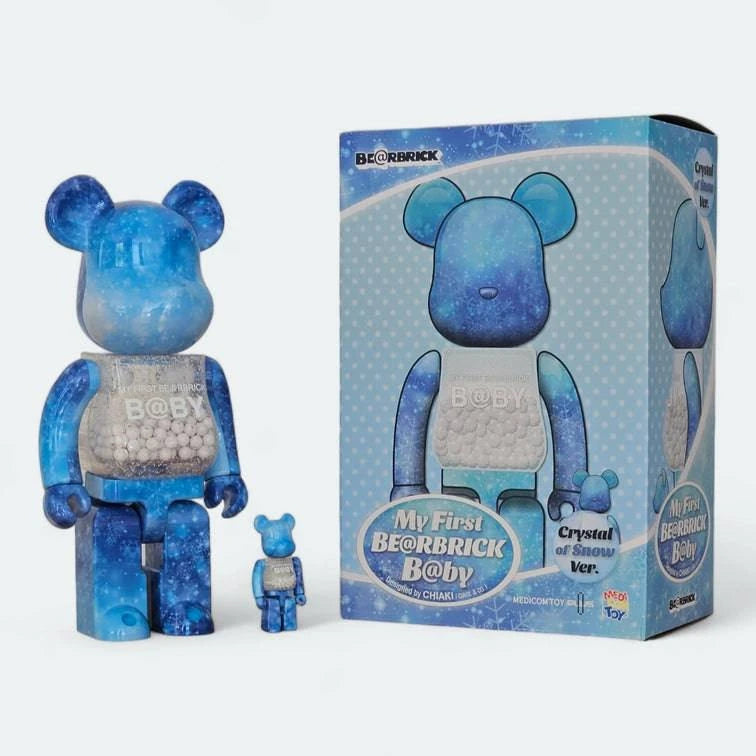 My First Bearbrick Baby Crystal of Snow Version 100%+400% mit Verpackung