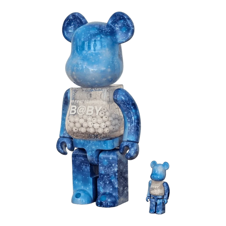 My First Bearbrick Baby Crystal of Snow Version 100%+400% schräg