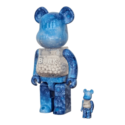 My First Bearbrick Baby Crystal of Snow Version 100%+400% schräg