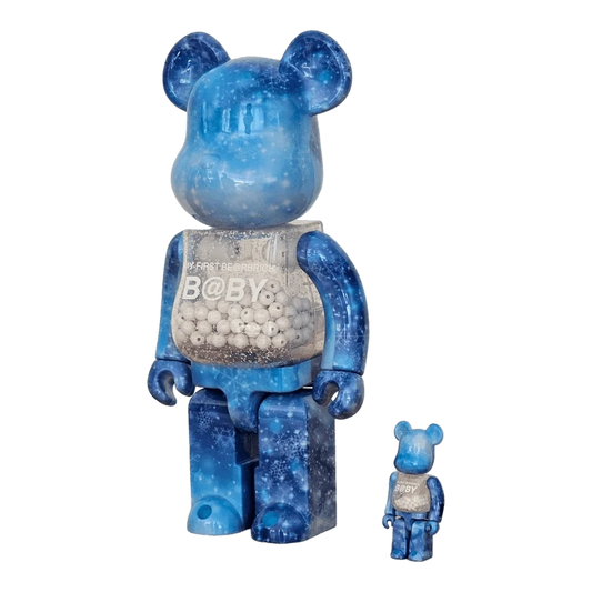 My First Bearbrick Baby Crystal of Snow Version 100%+400% schräg