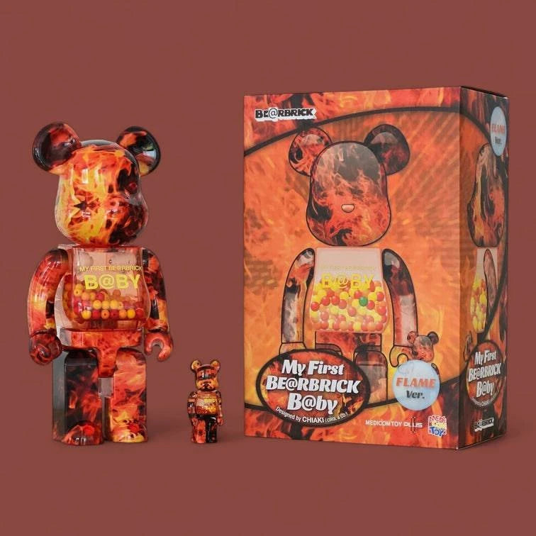 My First Bearbrick Baby Flame Version 100%+400% mit Verpackung