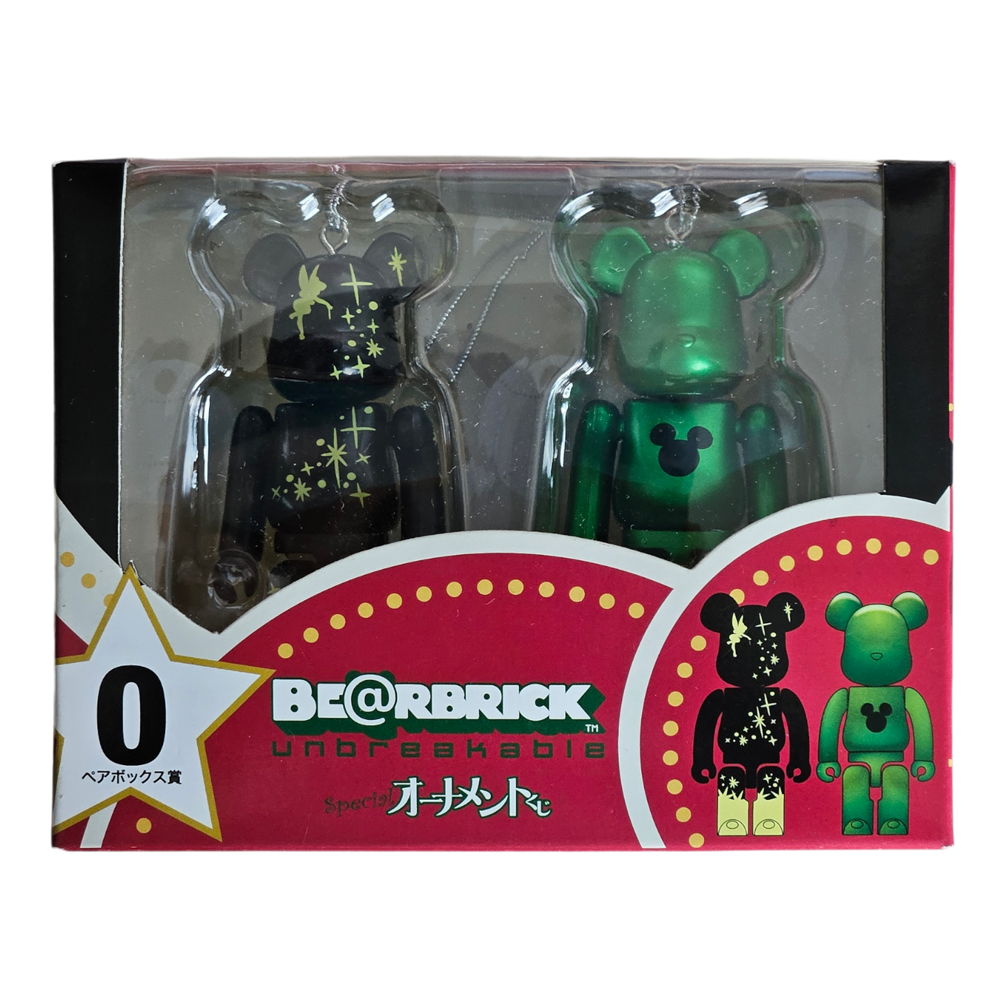 BE@RBRICK O - Tinkerbell Clear Body Version &amp; Green Metallic (100%)