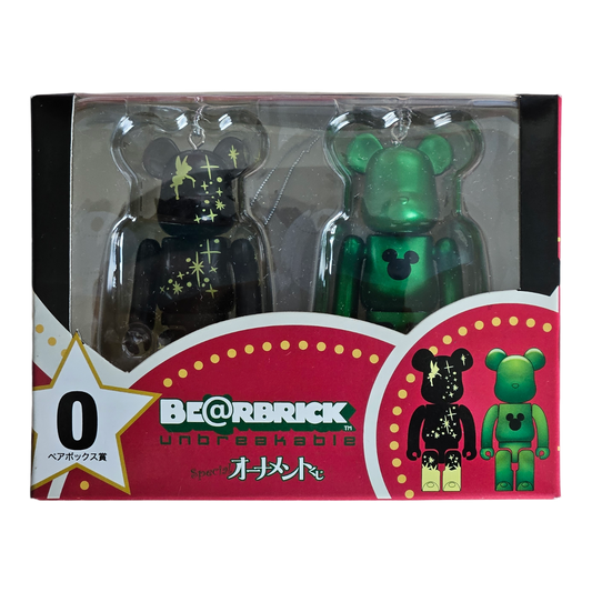 BE@RBRICK O - Version corps transparent Fée Clochette et vert métallisé (100%)