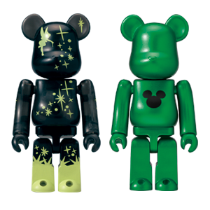 BE@RBRICK O - Tinkerbell Clear Body Version &amp; Green Metallic (100%)