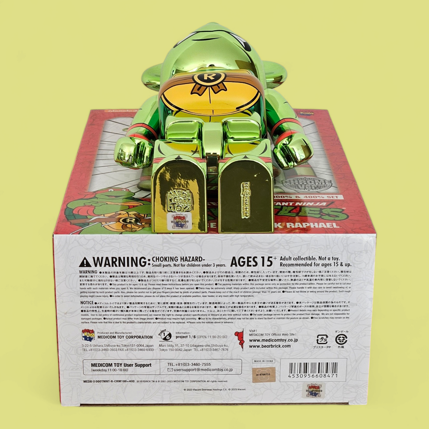 BE@RBRICK Raphael Chrome Version [Teenage Mutant Ninja Turtles] (100%+400%)