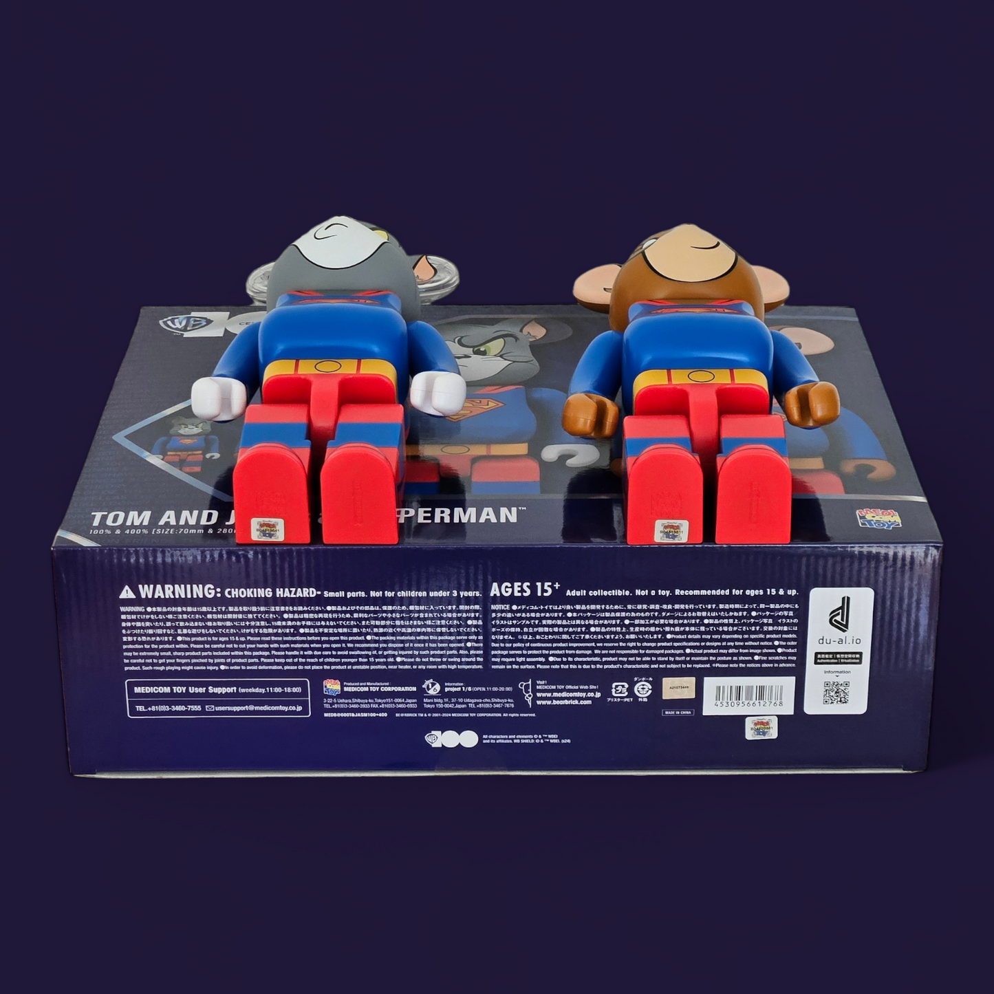 BE@RBRICK TOM ET JERRY en tant que Superman (100 %+400 %)