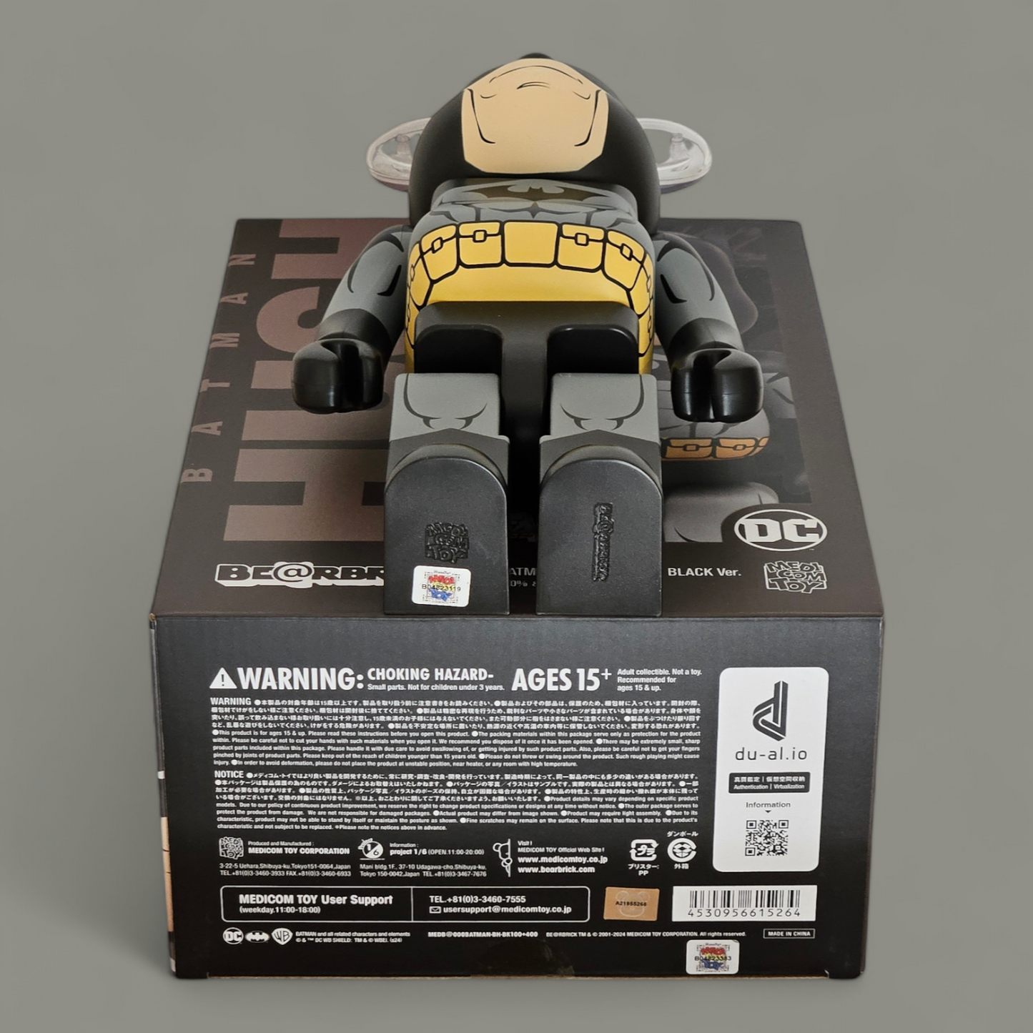 BE@RBRICK Batman™ (Batman : Chut) Version noire (100 %+400 %)