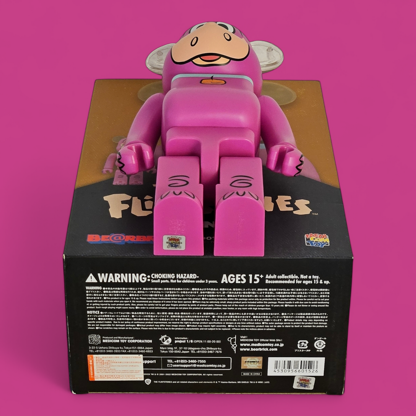 BE@RBRICK Dino [The Flintstones] (100%+400%)