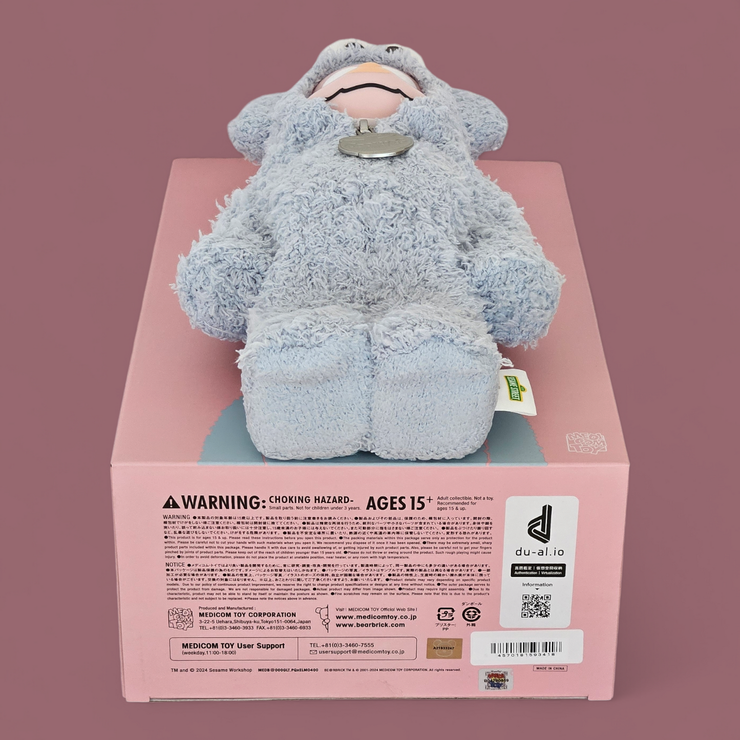 BE@RBRICK Sesame Street × Gelato Pique ELMO en costume de Cookie Monster (400 %)