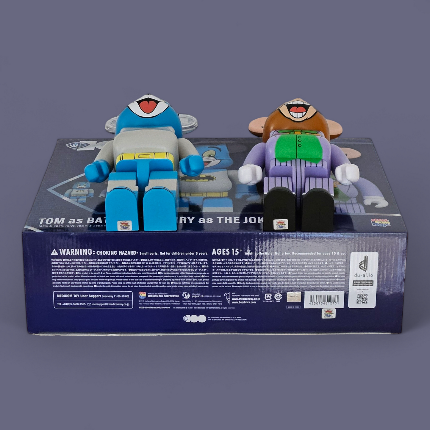 BE@RBRICK TOM as Batman & JERRY as The Joker (100%+400%)